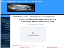 Tablet Screenshot of fixmyheadlights.com